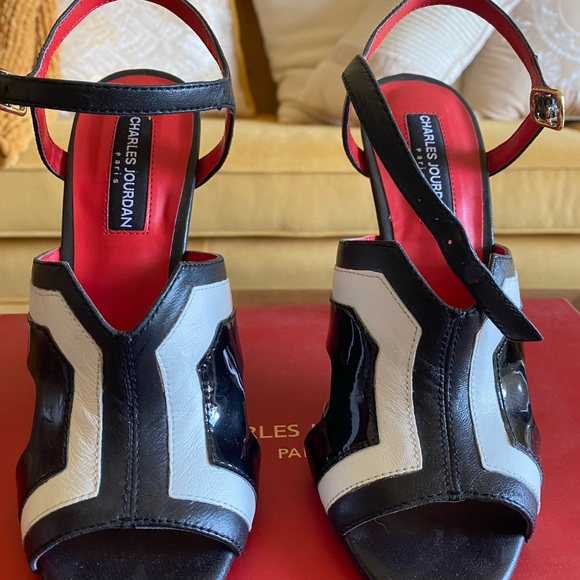 Charles Jourdan Shoes - Black and white Charles Jordan heels